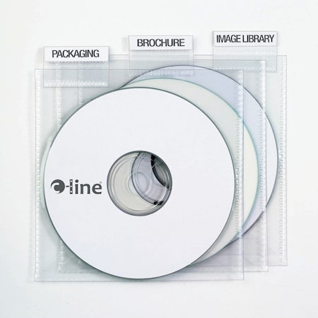 C-Line Products Individual CDDVD Holders with Index Tabs, Clear, 9PK Set of 10 PK, 90PK 61908-BX